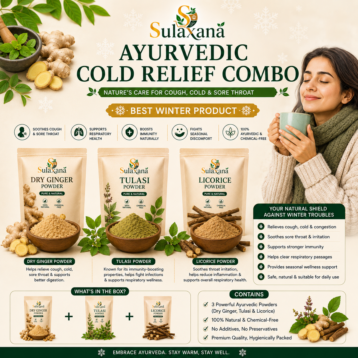 Sulaxana Ayurvedic Cold Relief Combo