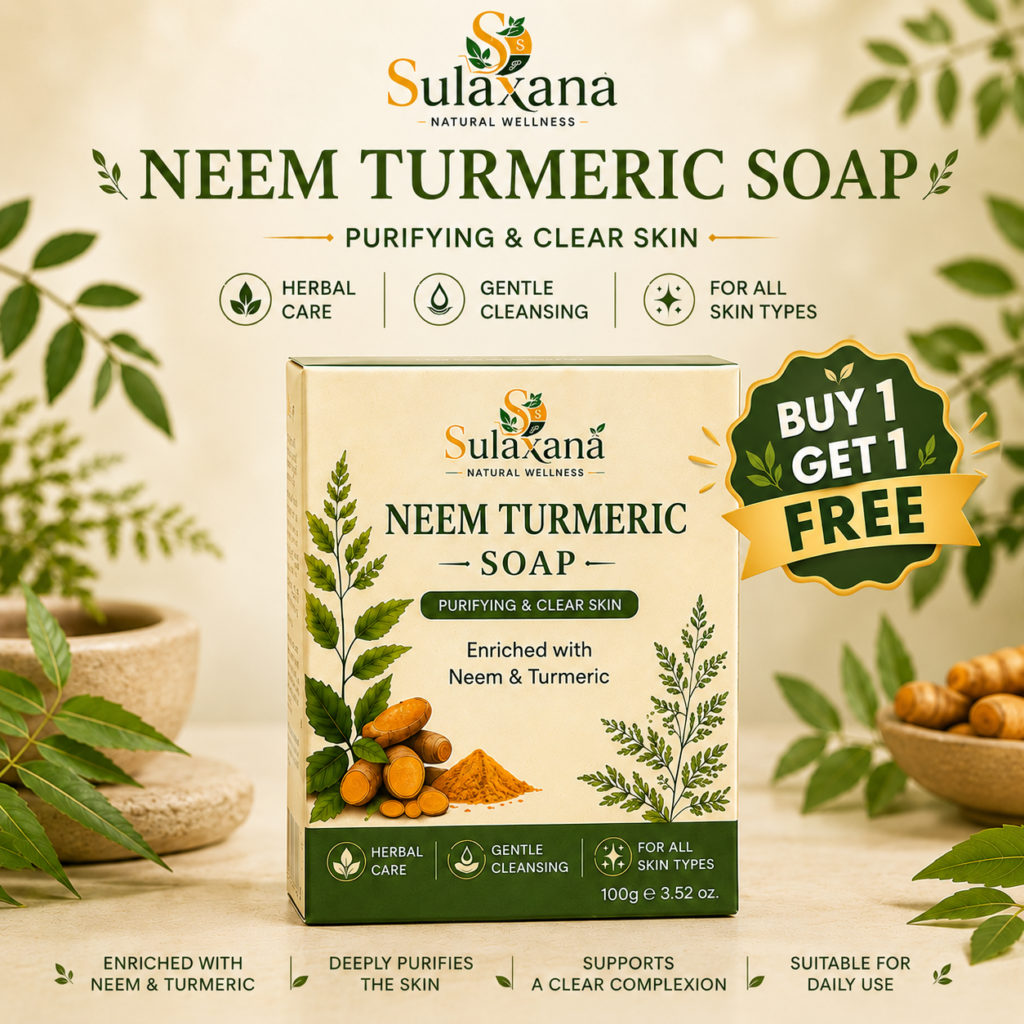 Sulaxana Neem Turmeric Soap (LIMITED TIME: BUY 1, GET 1 FREE)