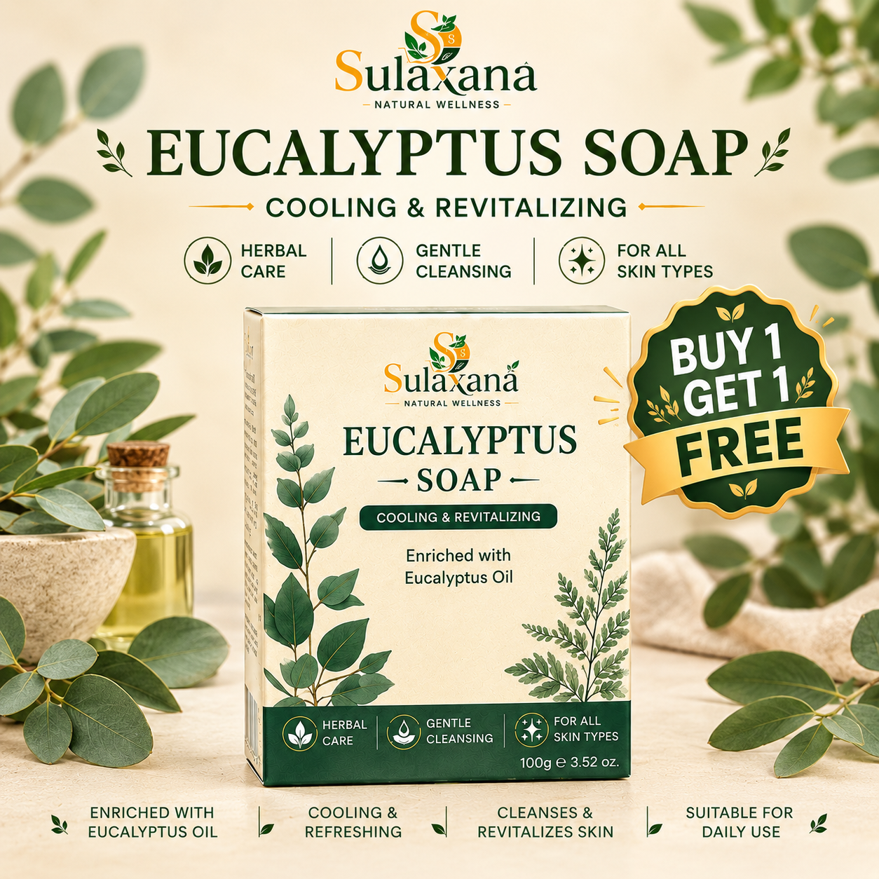Sulaxana Eucalyptus Soap (LIMITED TIME: BUY 1, GET 1 FREE)